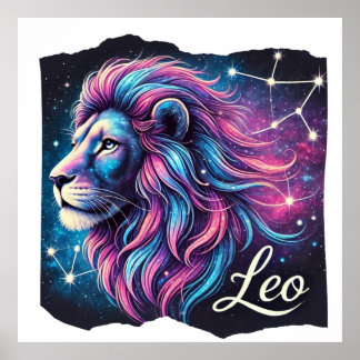 Leo Zodiac Constelation Art Impressão