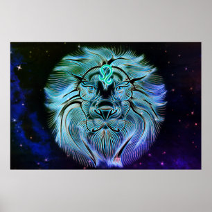 leo zodiac poster