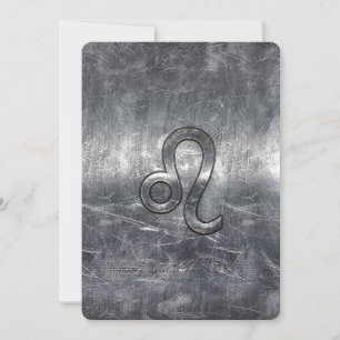 Leo Zodiac Sign in Grunge Distressed Style