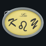 Leo Zodiac - Símbolo Standard de Kenneth Yoncich<br><div class="desc">Leo Zodiac Símbolo Standard Belt Buckle. Imagens Copyright (C) Kenneth Kenji Yoncich. Todos os Direitos Reservados.</div>