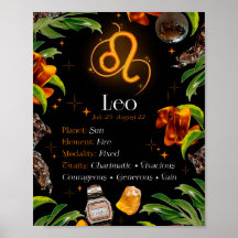 Leo Zodiac - Sinal de estrela Y2k preto 4:5 Poster