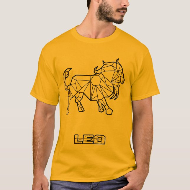 Leo Zodiac - Sinal T-Shirt (Transparente) (Frente)