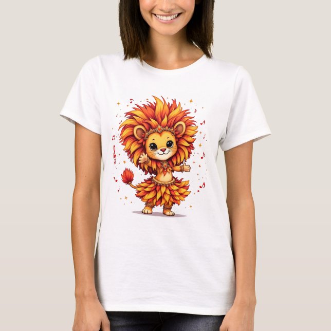 Leoa [Theme] Camiseta Feminina Design Brasil Prese (Frente)