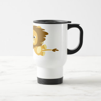 Leões de desenho bonitos numa caneca de Viagem ao