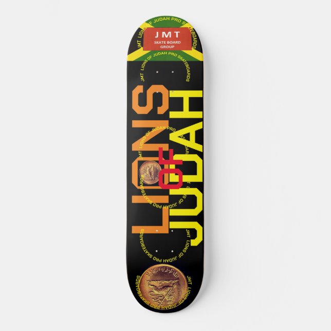 LEÕES DE JUDÁ. Deck de Skate 8 1/4" (Frente)
