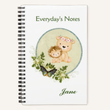 Leões fofos - caderno espiral