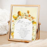 Léon floral não diz poster de chá de panela<br><div class="desc">Limão floral não diz poster chá de panela de de noiva. Itens correspondentes disponíveis.</div>