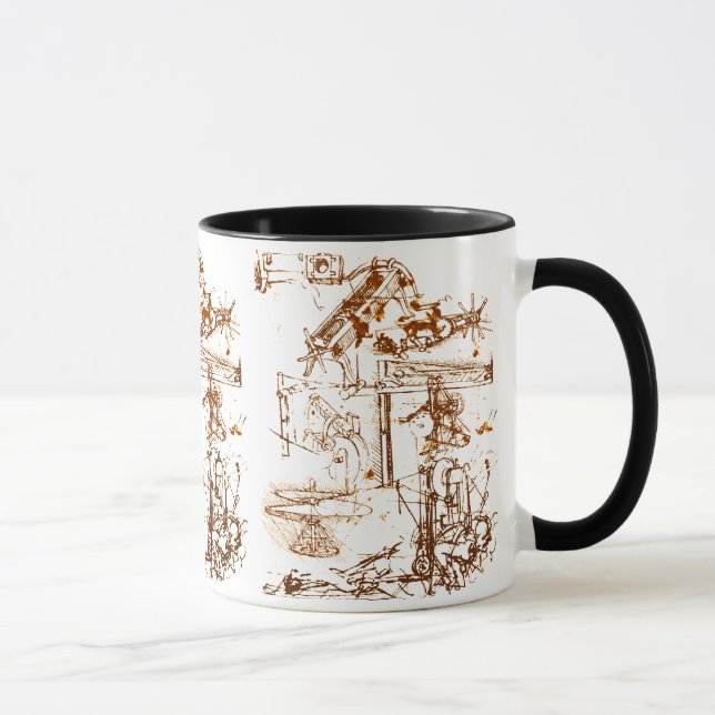 Leonardo da Vinci esboçou a caneca de café (Direita)