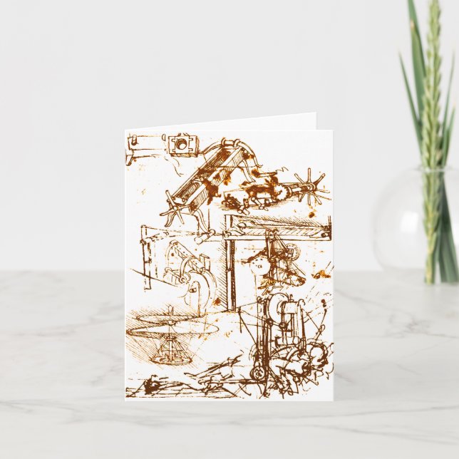 Leonardo da Vinci esboçou cartões (Frente)