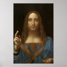 Leonardo da Vinci Salvator Mundi Poster Impressão