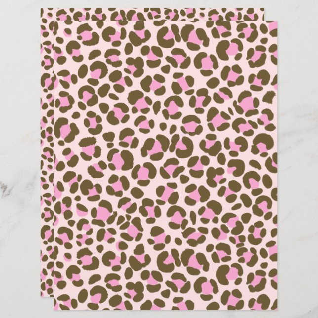Leopard Beige Rosa Castanho (Frente/Verso)