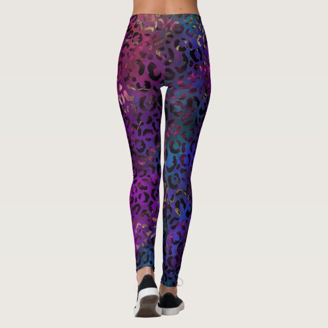 Leopard Paint Series Design 16 Leggings (Verso)