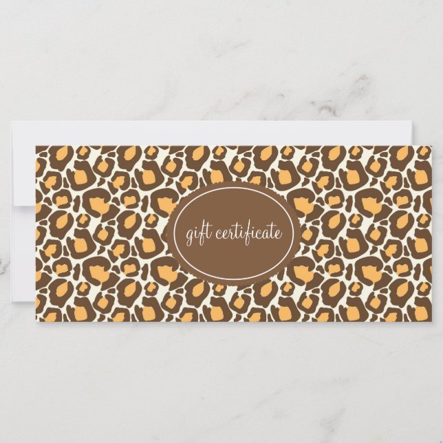 Leopard Print Boutique Style - Certificados de Pre (Frente)