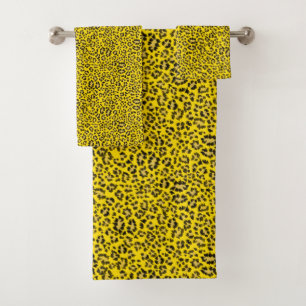 Leopard print_denser no conjunto acolchoado amarel