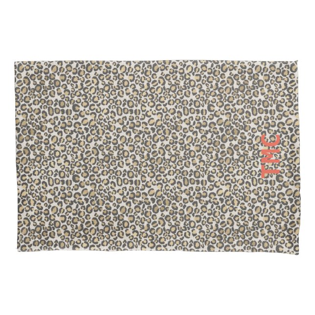 Leopard Print Monographic INTIALS Chic Trendy Anim (Frente)