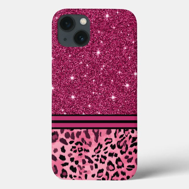 Leopardo-brilhante, cor-de-rosa e preto (Verso)