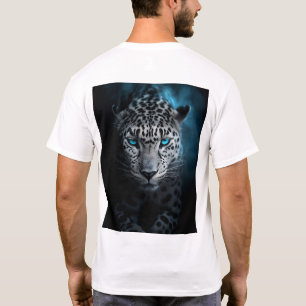 Leopardo com T-Shirt Azul
