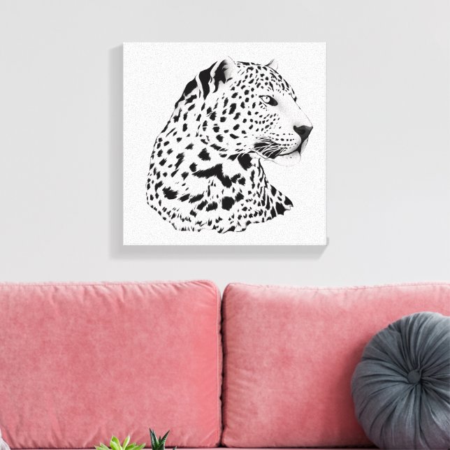 Leopardo de Animais Selvagens Impressão de Telas E (Insitu(Sala de estar))