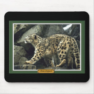 Leopardo de neve Mousepad