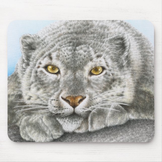 Leopardo de neve Mousepad (Frente)