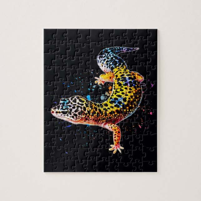 Leopardo Gecko - Quebra-cabeça do Reptile Jigsaw (Vertical)