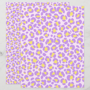 Leopardo Rosa Roxo Amarelo