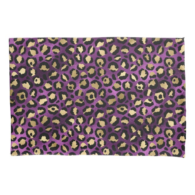 Leopardo roxo e Dourado Design 1 (Frente)