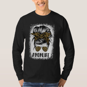 Leopardo Sangrado Mensagem Mamãe Camisetas De Vida