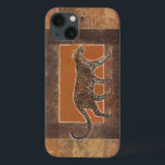 Leopardo sobre fundo laranja e castanho<br><div class="desc">Norman Wyatt tem uma coleção de arte incrível capturando a beleza dos animais. O fundo é o tema da África,  com laranjas nítidas e castanhos e o desenho de um leopardo sobre ele se mistura perfeitamente com ele. Aproveite a melhor imagem da natureza hoje.</div>