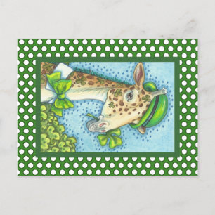 LEPRECHAUN GIRAFFE, RUA. CARTÃO POSTAL DO DIA DE P