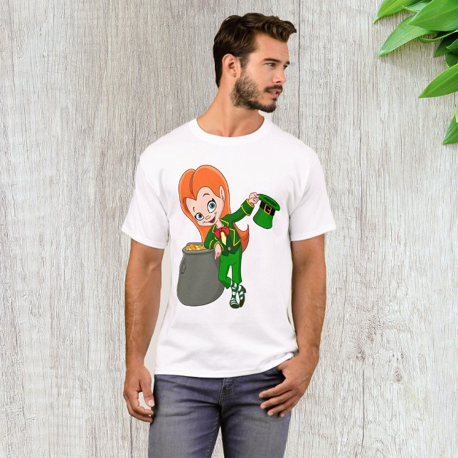 Leprechaun Girl Mens T-Shirt (Criador carregado)