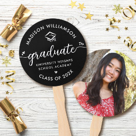 Leque 1 Boné Black Modern Script Heart