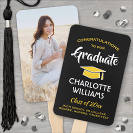 Leque 1 Graduação de Fotografia Amarelo Dourado Elegante