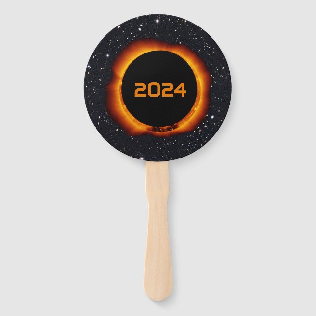 Leque 2024 Data de Eclipse Solar Total Céu Estrelado (Frente)