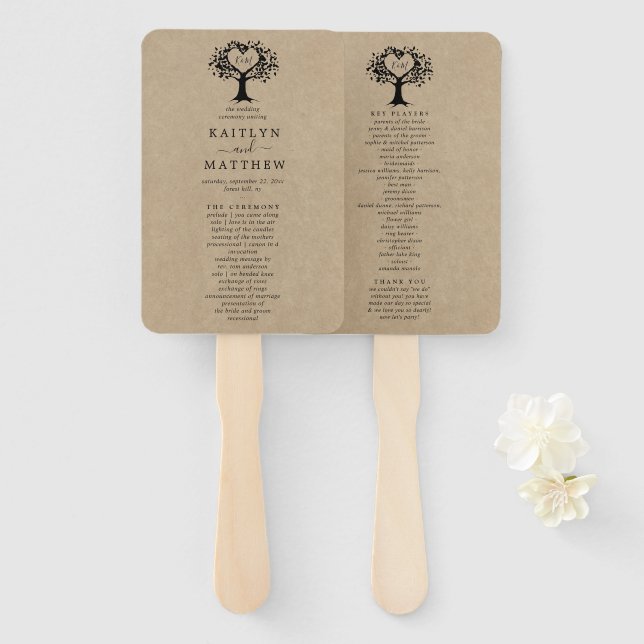 Leque A Coleção de Casamentos de Árvores do Coração Russ (Frente e Verso)