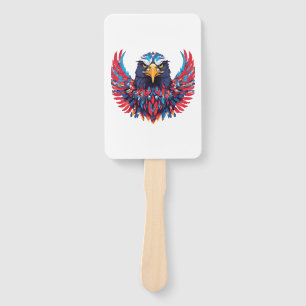 Leque A TO Z com águia americana com símbolo patriótico