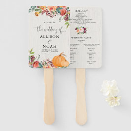 Leque Abóboras florais de abóboras aquarelas programas d