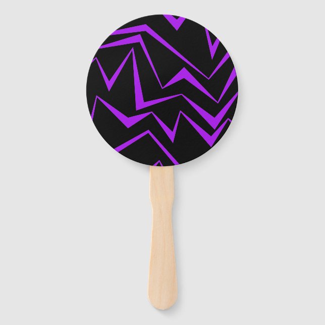 Leque Abstract, bold, vibrant geometric zigzag pattern (Frente)