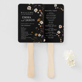 Leque Adesivo de Agradecimento de Casamento de Flor Silv