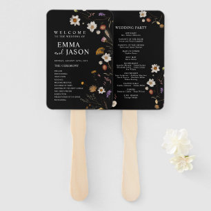 Leque Adesivo de Agradecimento de Casamento de Flor Silv