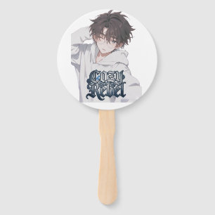 Leque Adesivo de Vinil Menino Anime Cozy-Rebel - Óculos