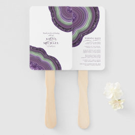 Leque Agate Geode Glitter Wedding ID647