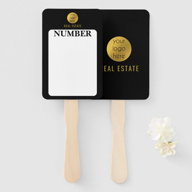 Leque Agente Imobiliário House Bidding Lection Paddle (Frente e Verso)
