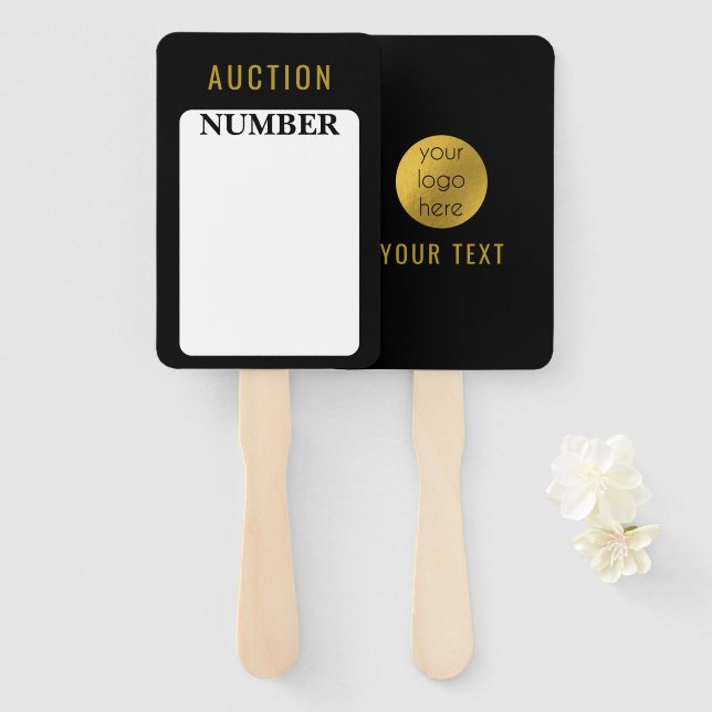 Leque Agente Imobiliário House Bidding Lection Paddle (Frente e Verso)