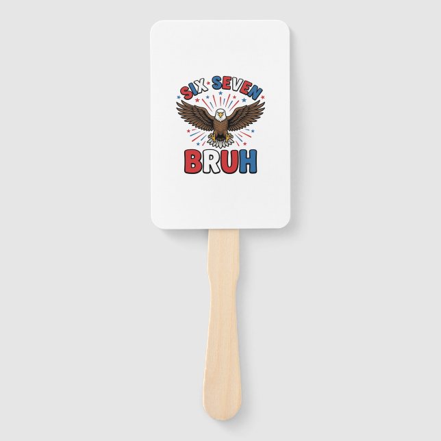 Leque Águia Patriótica Seis Sete Bruh Design Vector_1 (Frente)