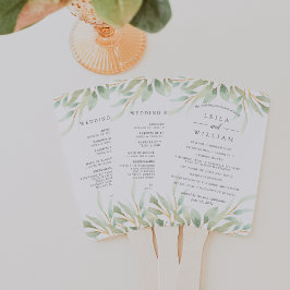 Leque Airy Botanical Wedding Program