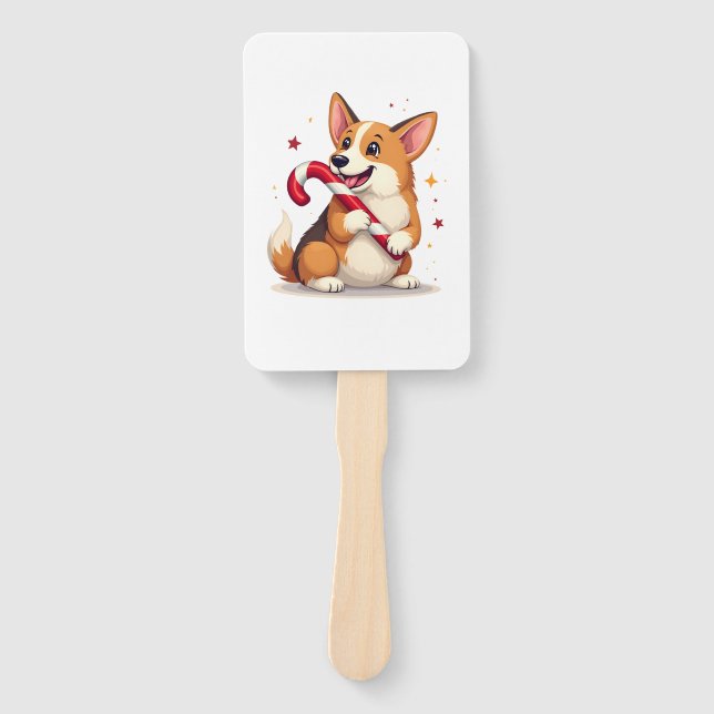 Leque Alegria de Cane de Açúcar do Corgi (Frente)