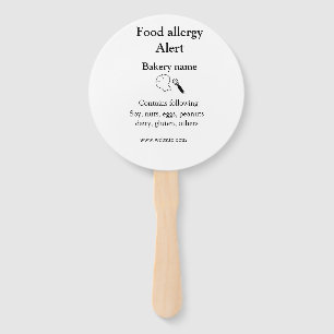 Leque Alerta de alergia de comida adicionar nome texto i