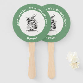 Leque Alice no País das Maravilhas do Coelho Branco