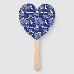 Leque Amantes de Camo Sparkle Azul Brilhante